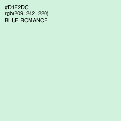 #D1F2DC - Blue Romance Color Image